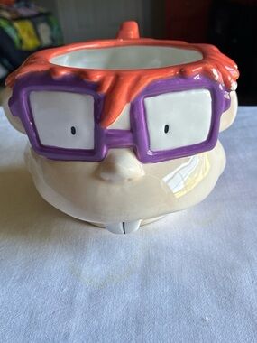 Ceramic Character Planter in Orange and Purple